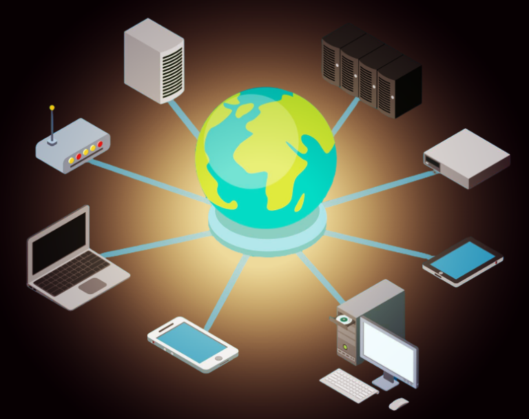A visualisation of global networks or server connections that demonstrates the global reach of TCP/IP protocols.